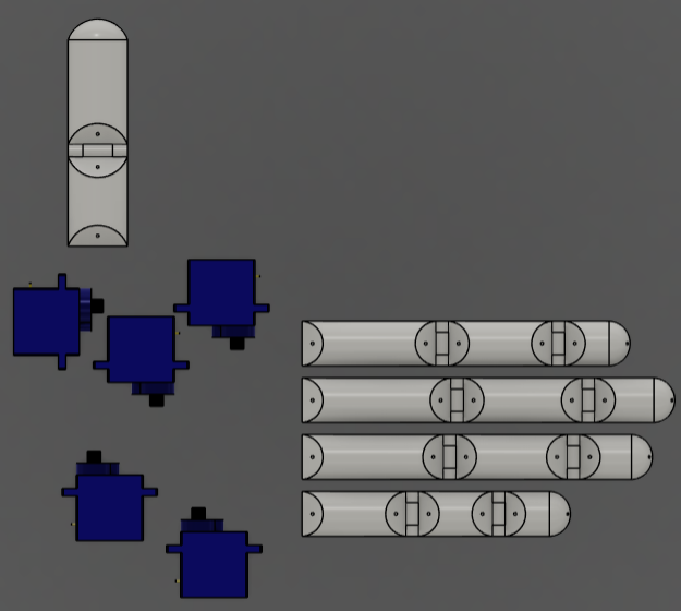 Top View of Robotic Hand with Motors